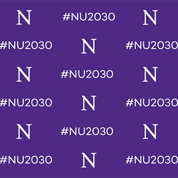 NU Zoom background with repeating Northwestern logos
